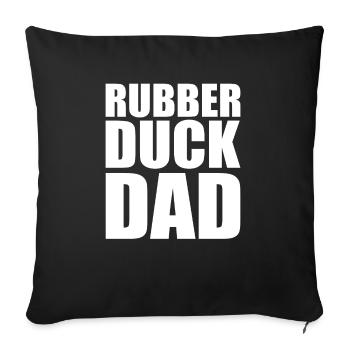 Duckling Duckie Men Father Rubber Duck Dad - Sofakissenbezug 45 x 45 cm - Schwarz - Vorne