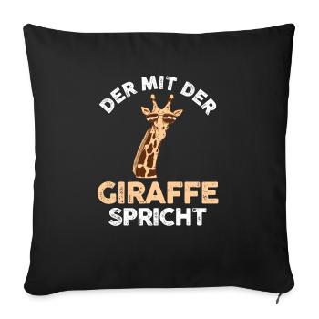 Giraffe Giraffen - Sofakissenbezug 45 x 45 cm - Schwarz - Vorne