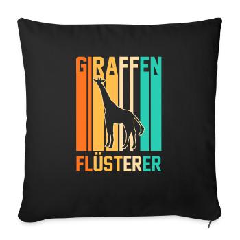 Giraffe Giraffen - Sofakissenbezug 45 x 45 cm - Schwarz - Vorne
