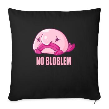 Blobfish Kostüm - Hässliches Blob Fischgesicht - - Sofakissenbezug 45 x 45 cm - Schwarz - Vorne