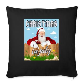 Christmas in July - Sofa pillowcase 17,3'' x 17,3'' (45 x 45 cm) - black - Front