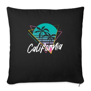 California - Sofa pillowcase 17,3'' x 17,3'' (45 x 45 cm) - black - Front