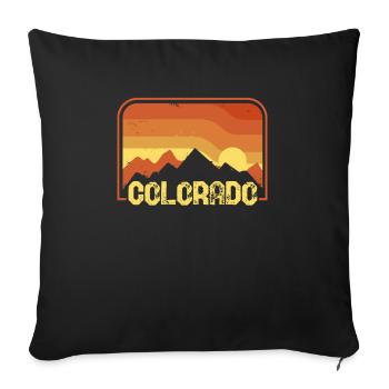 Colorado - Sofa pillowcase 17,3'' x 17,3'' (45 x 45 cm) - black - Front