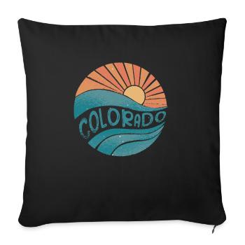 Colorado - Sofa pillowcase 17,3'' x 17,3'' (45 x 45 cm) - black - Front