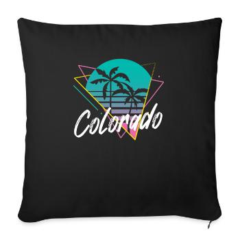 Colorado - Sofa pillowcase 17,3'' x 17,3'' (45 x 45 cm) - black - Front
