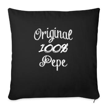 Original 100% Pepe - Sofakissenbezug 45 x 45 cm - Schwarz - Vorne