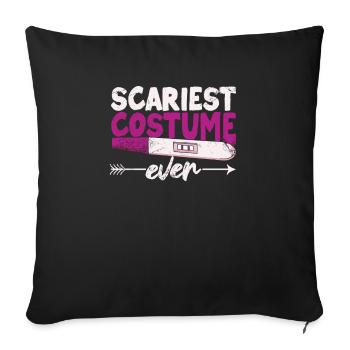 Scariest Costume Ever Funny Halloween - Sofa pillowcase 17,3'' x 17,3'' (45 x 45 cm) - black - Front