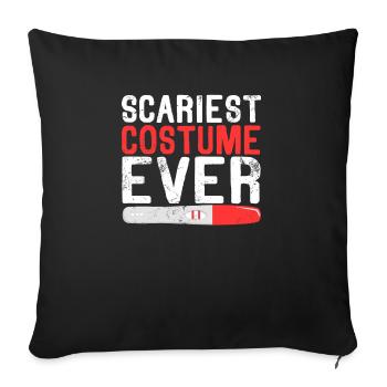 Scariest Costume Ever Funny Halloween - Sofa pillowcase 17,3'' x 17,3'' (45 x 45 cm) - black - Front