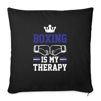 Boxing Therapy - Sofa pillowcase 17,3'' x 17,3'' (45 x 45 cm) - black - Front