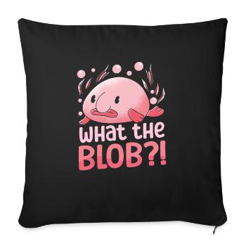 Costume de Blobfish - Visage de poisson Blob laid - - Housse de coussin décorative 45 x 45 cm - noir - Devant