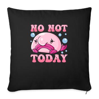 Costume de Blobfish - Visage de poisson Blob laid - - Housse de coussin décorative 45 x 45 cm - noir - Devant