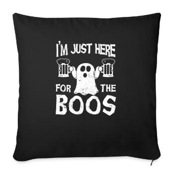 I'm only funny here because of the boos - Sofa pillowcase 17,3'' x 17,3'' (45 x 45 cm) - black - Front