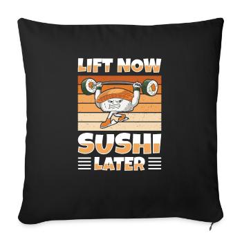 Cuisine japonaise Sushi Lovers Bodybuilders - Housse de coussin décorative 45 x 45 cm - noir - Devant