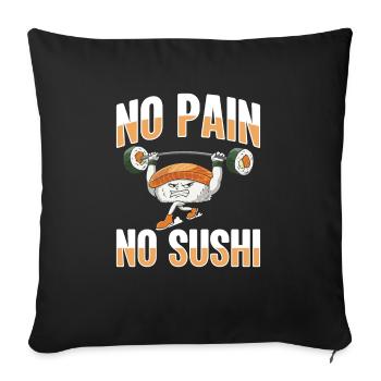 Cuisine japonaise Sushi Lovers Bodybuilders - Housse de coussin décorative 45 x 45 cm - noir - Devant