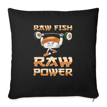 Cuisine japonaise Sushi Lovers Bodybuilders - Housse de coussin décorative 45 x 45 cm - noir - Devant