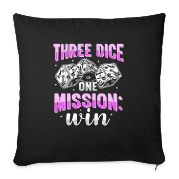 If you think I'm crazy Bunco Bunco - Sofa pillowcase 17,3'' x 17,3'' (45 x 45 cm) - black - Front
