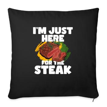 Steak - Sofa pillowcase 17,3'' x 17,3'' (45 x 45 cm) - black - Front