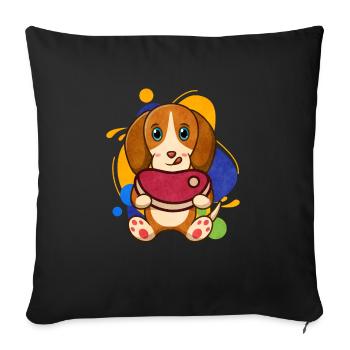 Steak - Sofa pillowcase 17,3'' x 17,3'' (45 x 45 cm) - black - Front