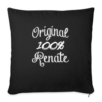 Original 100% Renate - Sofakissenbezug 45 x 45 cm - Schwarz - Vorne