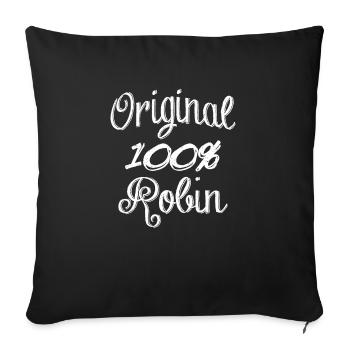 Original 100% Robin - Sofakissenbezug 45 x 45 cm - Schwarz - Vorne