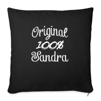Original 100% Sandra - Sofa pillowcase 17,3'' x 17,3'' (45 x 45 cm) - black - Front