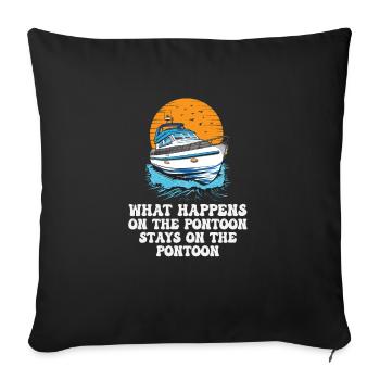 Ce qui se passe sur le ponton reste sur le ponton - Housse de coussin décorative 45 x 45 cm - noir - Devant