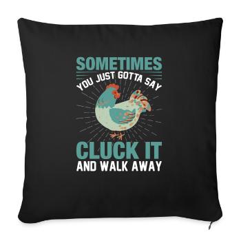 Rooster Chicken Farmer Farmers Farmers - Sofa pillowcase 17,3'' x 17,3'' (45 x 45 cm) - black - Front