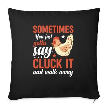 Rooster Chicken Farmer Farmers Farmers - Sofa pillowcase 17,3'' x 17,3'' (45 x 45 cm) - black - Front