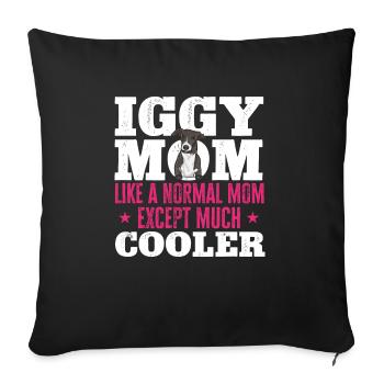 Italian Greyhound Greyhound Dogs - Sofa pillowcase 17,3'' x 17,3'' (45 x 45 cm) - black - Front