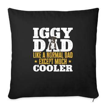 Italian Greyhound Greyhound Dogs - Sofa pillowcase 17,3'' x 17,3'' (45 x 45 cm) - black - Front
