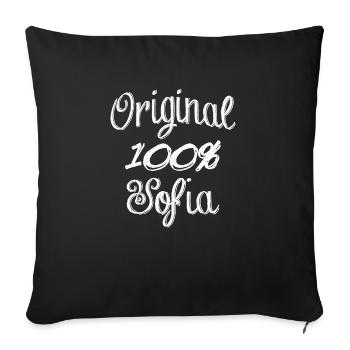 Original 100% Sofia - Sofa pillowcase 17,3'' x 17,3'' (45 x 45 cm) - black - Front