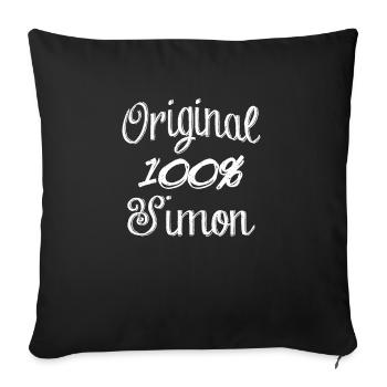 Original 100% Simon - Sofakissenbezug 45 x 45 cm - Schwarz - Vorne