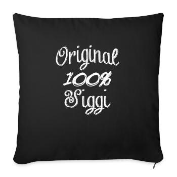 Original 100% Siggi - Sofakissenbezug 45 x 45 cm - Schwarz - Vorne