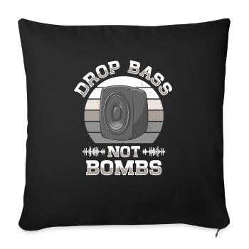 DJ Techno Music Disc Jockey House Party EDM Trance - Sofa pillowcase 17,3'' x 17,3'' (45 x 45 cm) - black - Front