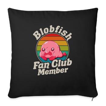 Biologiste marin Poissons d’eau profonde Blob Océan - Housse de coussin décorative 45 x 45 cm - noir - Devant