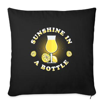 Limoncello italien amateur de liqueur de citron - Housse de coussin décorative 45 x 45 cm - noir - Devant
