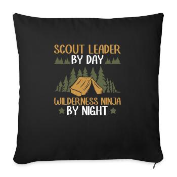 Cub Scouting Design Für Einen Pfadfinderführer - Housse de coussin décorative 45 x 45 cm - noir - Devant