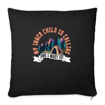 Pfadfinderleiter-design Für Einen Jungenmeister - Housse de coussin décorative 45 x 45 cm - noir - Devant