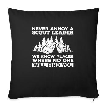 Cub Scouting Design Für Einen Pfadfinderführer - Sofa pillowcase 17,3'' x 17,3'' (45 x 45 cm) - black - Front