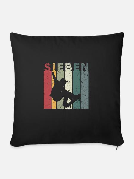 Sieben - Sofakissenbezug 45 x 45 cm - Schwarz