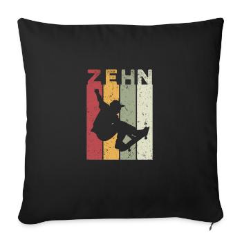 Zehn - Sofakissenbezug 45 x 45 cm - Schwarz - Vorne