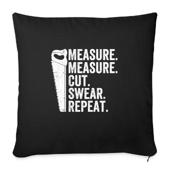 Wood turning, wood turners, carpenters, carpenters - Sofa pillowcase 17,3'' x 17,3'' (45 x 45 cm) - black - Front