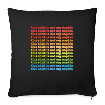 Cette chemise n’est pas ma serviette mamanvie nouveau papa désordonné - Housse de coussin décorative 45 x 45 cm - noir - Devant