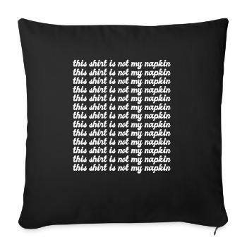 Cette chemise n’est pas ma serviette en désordre Mangeur Enfants Nouveau - Housse de coussin décorative 45 x 45 cm - noir - Devant