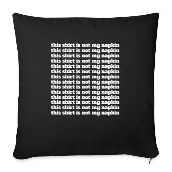 Cette chemise n’est pas ma serviette en désordre Mangeur Momlife - Housse de coussin décorative 45 x 45 cm - noir - Devant