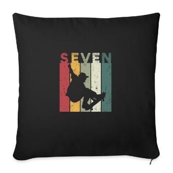 Seven - Sofakissenbezug 45 x 45 cm - Schwarz - Vorne