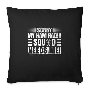 Amateurfunk-design Für Amateurfunker - Sofa pillowcase 17,3'' x 17,3'' (45 x 45 cm) - black - Front