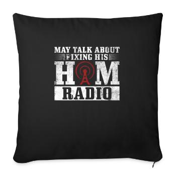 Amateurfunk-design Für Amateurfunk-amateur - Sofa pillowcase 17,3'' x 17,3'' (45 x 45 cm) - black - Front