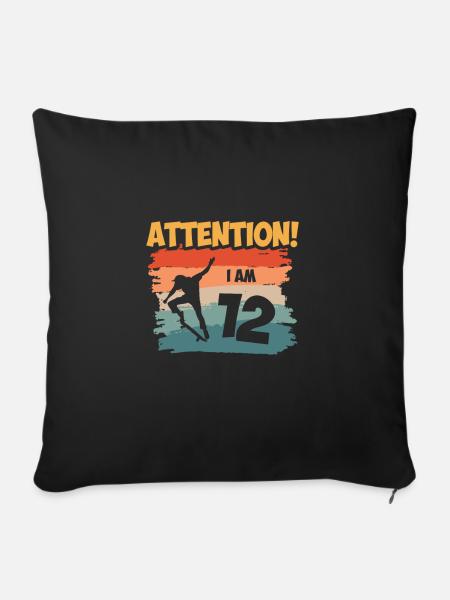 Attention! I am 12 - Sofakissenbezug 45 x 45 cm - Schwarz