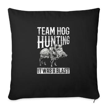 Schweinejagd-design Für Die Wildschweinjagd - Sofa pillowcase 17,3'' x 17,3'' (45 x 45 cm) - black - Front